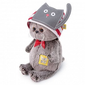 Мягкая игрушка «Басик Baby в шапочке с котиком», 20 см