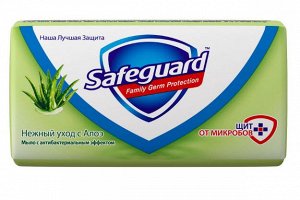 Мыло туалетное SAFEGUARD "Нежный уход" с алоэ 90 г