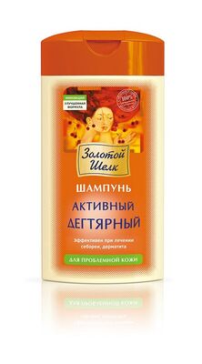 Золотой шелк Шампунь активный дегтярный для проблемной кожи фл. 250мл