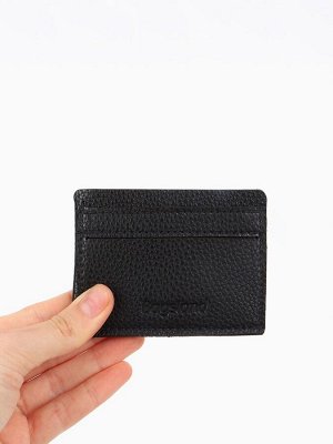 Картхолдер Bagsland, на 4 карты, отдел для купюр, чёрный