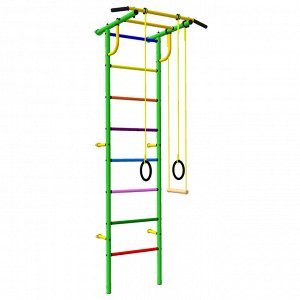 Детский спортивный комплекс 3.1 «Роки-Ленд» с навесным оборудованием, 830 ? 670 ? 2180 мм, цвет зелёный/цветной