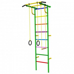 Детский спортивный комплекс 3.1 «Роки-Ленд» с навесным оборудованием, 830 ? 670 ? 2180 мм, цвет зелёный/цветной