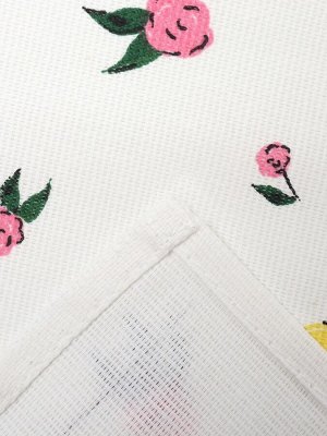Набор полотенец кухонных «Доляна» Love, 28x46 см - 2 шт., рогожка, хлопок 100%, 160 г/м²