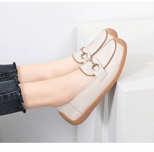 Кожаные женские мокасины