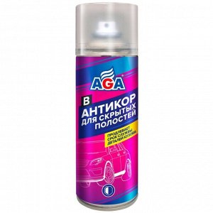 Покрытие антикоррозийное AGA, для скрытых полостей, аэрозоль 520мл (+трубка), арт. AGA953B