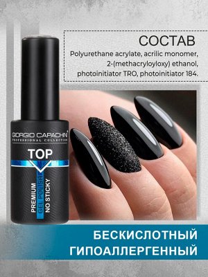 Топ для геля премиум Premium без липкого слоя Giorgio Capachini 12 мл