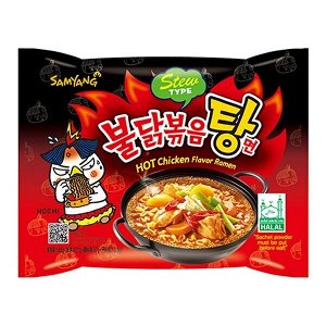 Лапша со вкусом острой курицы  Hot chicken flavor ramen, 145г