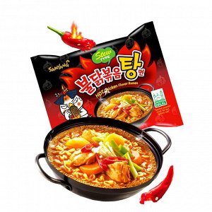 Лапша со вкусом острой курицы  Hot chicken flavor ramen, 145г