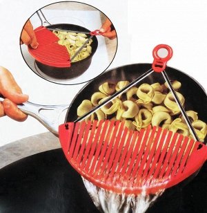 Дуршлаг Дуршлаг-накладка BETTER STRAINER
Приготовление таких блюд, как пюре, макароны и т.п. немыслимо без вспомогательных инструментов для слива воды. Облегчает хозяйкам эту задачу дуршлаг-накладка.
