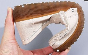 Кожаные женские мокасины