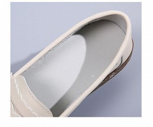 Кожаные женские мокасины