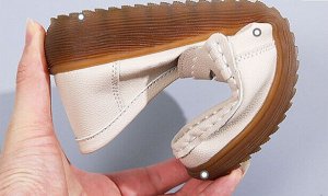 Кожаные женские мокасины
