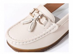 Кожаные женские мокасины