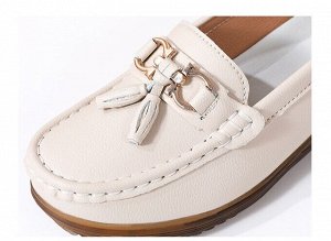 Кожаные женские мокасины