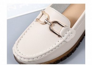 Кожаные женские мокасины
