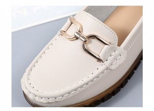 Кожаные женские мокасины