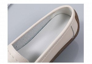 Кожаные женские мокасины