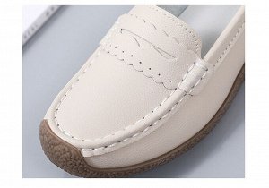 Кожаные женские мокасины
