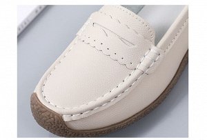 Кожаные женские мокасины