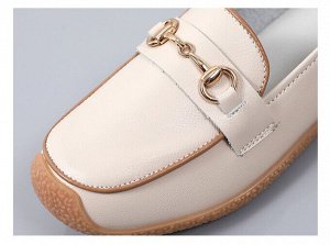 Кожаные женские мокасины
