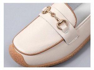 Кожаные женские мокасины