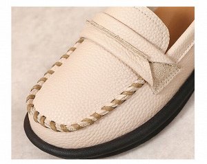 Кожаные женские мокасины