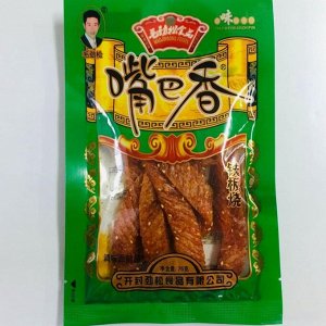 Соевое мясо Maojinsong Foods с приправами, острые пшеничные палочки с кунжутом, 75 гр, Китай