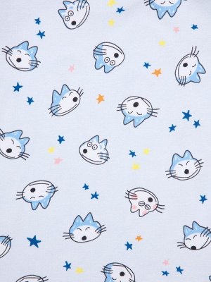 UNIQLO - детская пижама с принтом котиков - 60 LIGHTBLUE