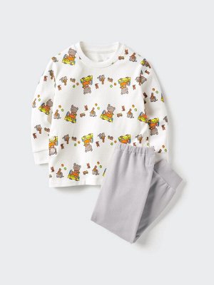 UNIQLO - детская пижама с принтом из книги «Медвежонок» - 03 GRAY