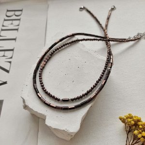 Сет из 2х чокеров цвета какао