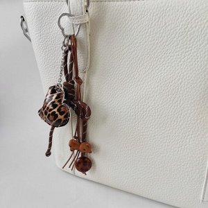 Брелок на сумку Сердце леопард