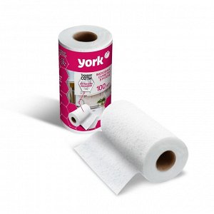 YORK Салфетка вискозная 100 шт в рулоне (25*22,5)