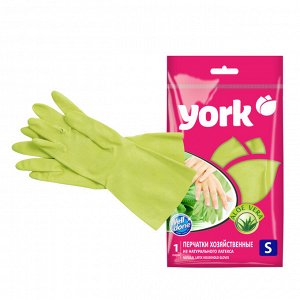 YORK Перчатки резиновые Алоэ (S) 1 пара