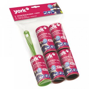 YORK Ролик-щётка для одежды + сменный блок 4шт