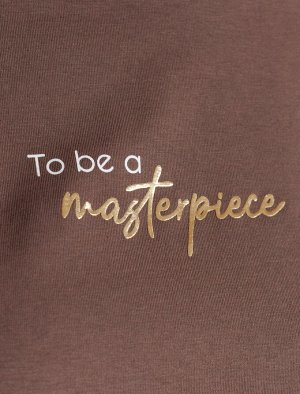 Футболка из премиального хлопка с авторским принтом т. кофейный_masterpiece