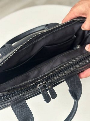 Мужская кожаная сумка под ноутбук, через плечо