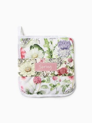 Набор кухонный «Доляна» Spring, подставка 15x15 см, прихватка 17x17 см