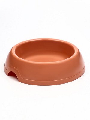 Миска для кошек и собак 200 мл, 14.5x3 см, кирпичная