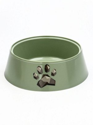 Миска "Мур-мяу" для кошек 0.3 л, 14.5x14.5x4 см, фисташковая