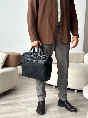 Мужская кожаная сумка под ноутбук, через плечо