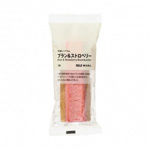 MUJI Bran & Strawberry Baumkuchen – кекс баумкухен с отрубями и клубничным вкусом