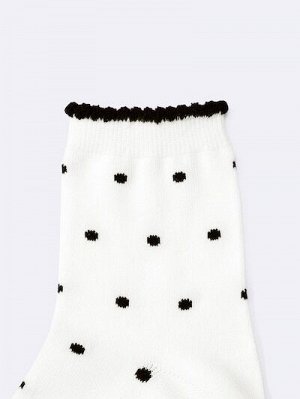 GU Kids Socks 2-Pack (Ribbon/Dot) – детские носки 2 пары, с бантиком и в горошек