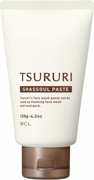 BCL Tsururi Face Washing Paste – обновлённая очищающая паста с вулканической глиной, древесным углем и растительными экстрактами