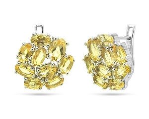 Серьги из серебра цитрин, Мекка