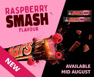 Mars Raspberry Smash 47g - Батончик Марс малиновый коктейль. Австралия