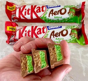 KitKat Chunky Aero Mint 45g - КитКат чанки Аеро с мятой. Австралия