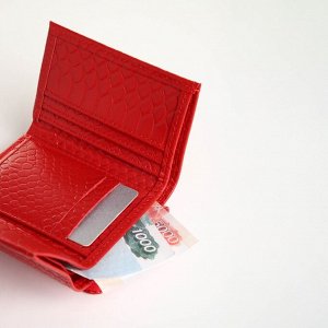 Кошелёк женский на молнии, цвет красный