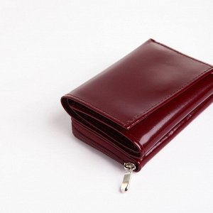 Кошелёк женский на молнии, цвет бордовый