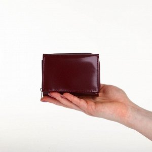 Кошелёк женский на молнии, цвет бордовый