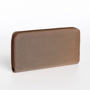 Кошелёк женский на молнии 19.5x2.5x10 см, бежевый